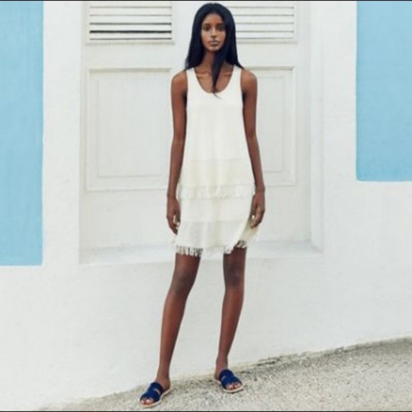 Theory jurinzi Prosecco fringe trim dress - Picture 1 of 9